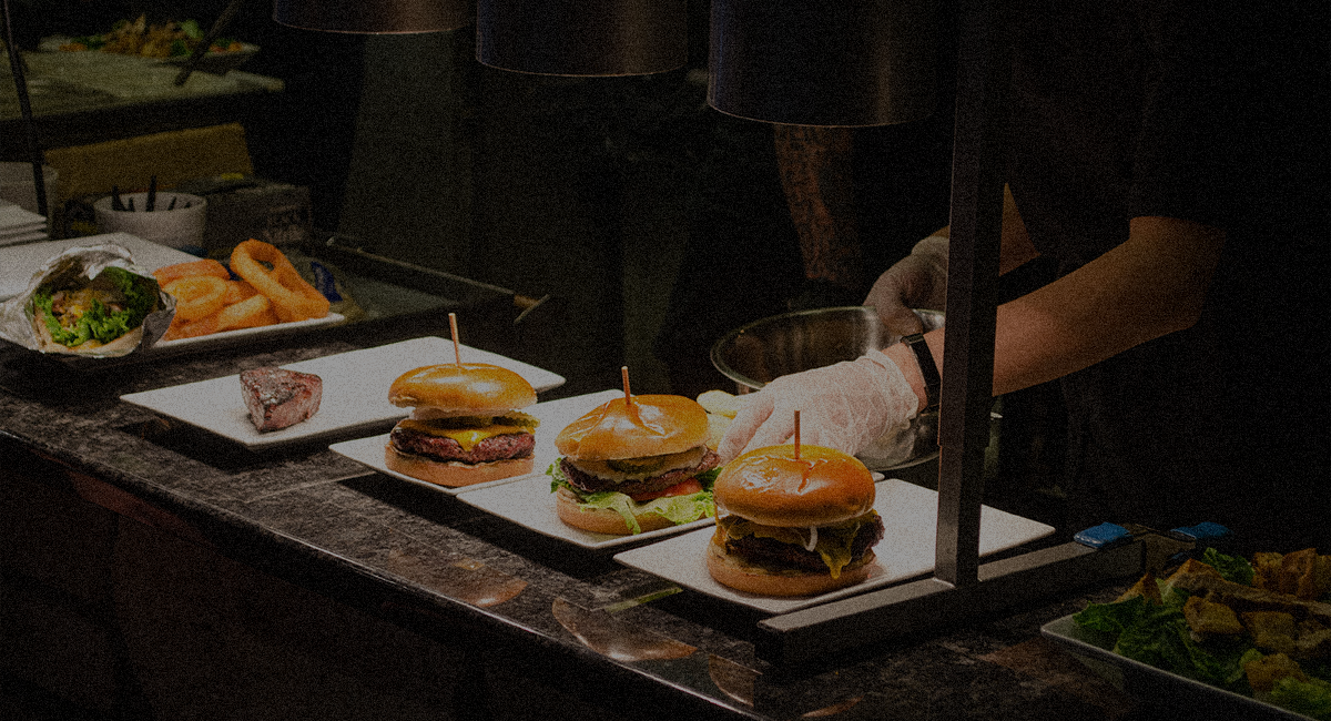 Foodservice Burgers being served