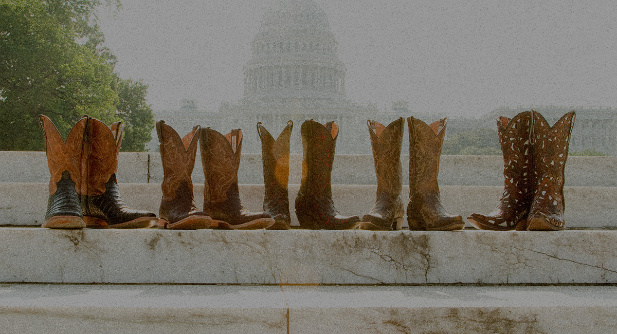 Cowboy boots on Capitol Hill in Washington, D.C.